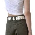 belt for women new sale y2k belt belt for women for pants Adjustable Trendy Wide Side For Man Star Hole Dresses Belt Accessories Waist Strap Double Grommet Hole Korean Waist Belts Women Waistband.