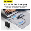 Baseus Type-C USB Hub, 6 Ports Splitter Hub-High Speed 10Gbps USB & Type-C, HDMI, RJ45(1000Mbps) for Laptop PC Computer, PD 100W Fast Charging. 