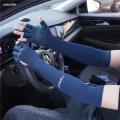 Women Ice Silk Arm Sleeves with gloves UV Protection Cool Arm Hands Cover Anti-skid Palm Cycling Motorcycle. 
