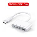 USB C Type C Adapter TF SD Card Reader OTG Writer For iPhone Huawei Xiaomi Macbook Samsung Data Transfer Cable U Disk Cardreader.