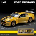 1/42 Ford Mustang GT Assembled Toy Car Model Diecast Alloy Racing Miniature Free Wheels Metal Collection Gift For Boys Children BunnyGarden. 