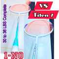 VS Titen 7 Racket Powerful Carbon Fiver High Tension Racket - Fully Complete 32lbs - max 36 lbs.