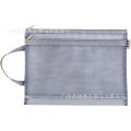 A4 double-layer transparent mesh document bag, hand zipper bag, conference information file bag, student storage bag, printing.