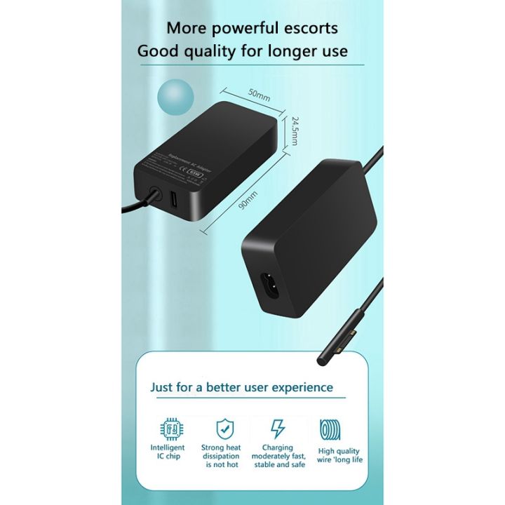 65W%2015V/4a%20Power%20Adapter%20Magnetic%202.3M%20Laptop%20Charger%20for%20Surface%20BOOK%202/3,Surface%20Laptop%203,Surface%20PRo%20X/7/6(US%20Plug)%20-%20Image%207
