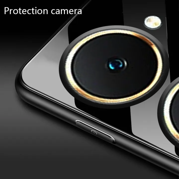 Biruiqu%20For%20VIVO%20Y03%20/%20VIVO%20Y03t%20Shockproof%20Tempered%20Glass%20Back%20Soft%20Silicone%20Edge%20Black%20Case%20Cover%20Casing%20-%20Image%205