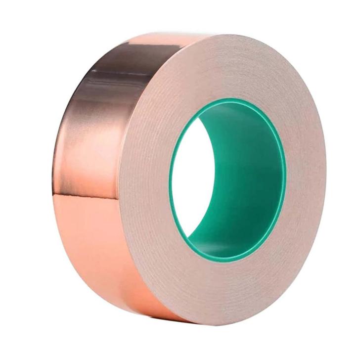 Copper Foil Tape 20Mx30 Mm Wide Adhesive Copper Foil Tape Barrier Tape Double Conductive Self-Adhesive Copper Foil Tape