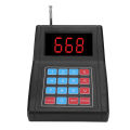 DC3.7V 300mAh 10‑Receiver Pager Waiter Calling Wireless Paging Queue System Black 100‑240V UK.