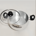 Kiam Classic Aluminum Heavy Thick Base Belly Shape Saucepan With Induction Bottom 24 CM.