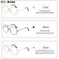 OQ BOGA 3 Colors Unisex Anti Blue Light Proof Radiation Octagon Computer Glasses Women Men Eye Protection Fashion Metal Full Rim Eyewear. 