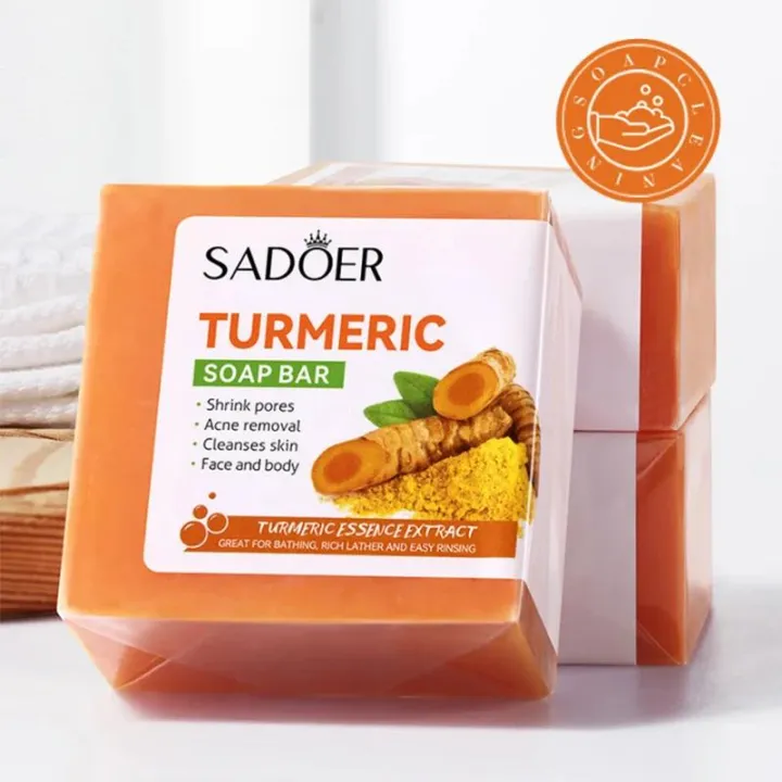 Color armpit shower gel handmade turmeric soap body cleansing whitening deep bright white cleansing soap gentle skin care beauty