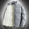Men Stand Collar Casual Coats Puffer Jacket Mens Fleece Lined Jackets Autumn Winter Thicken Warm Cotton Padded Parkas Plus Size. 