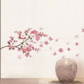 Cherry Blossom Tree Branch Wall Stickers Living Room Bedroom Background Decoration Mural Art Decals Plant Sticker For Home Decor.