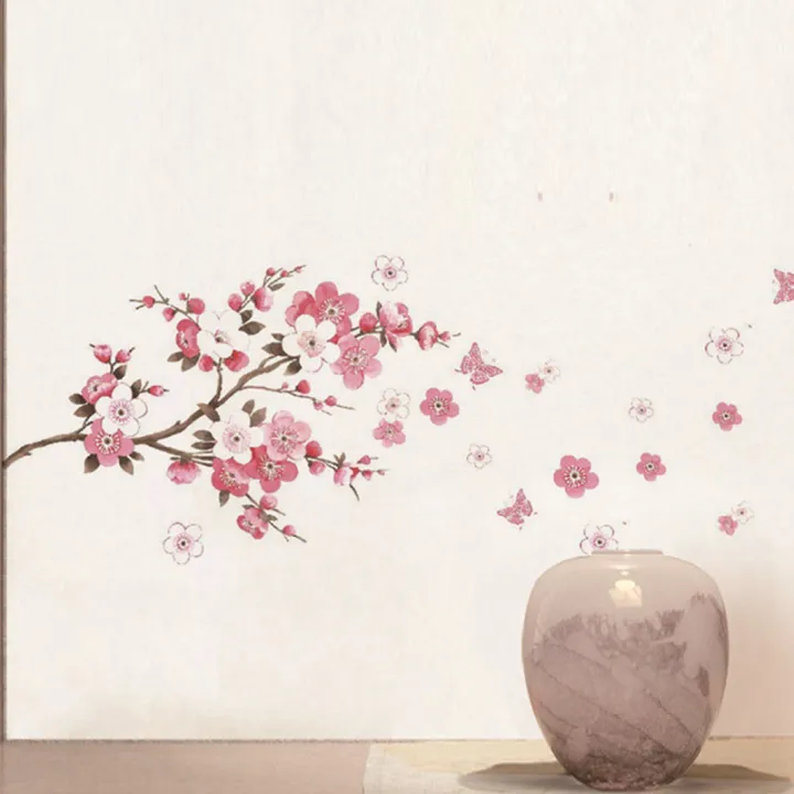 Cherry%20Blossom%20Tree%20Branch%20Wall%20Stickers%20Living%20Room%20Bedroom%20Background%20Decoration%20Mural%20Art%20Decals%20Plant%20Sticker%20For%20Home%20Decor%20-%20Image%203