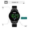 SKMEI 1579 Men Digital Watch Fashion Touch Screen Steel Wristwatch Male Gifts Watches. 