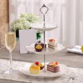 4 Set of 3 Tier Cake Plate Stand Handle Hardware, 2 Styles Tiered.