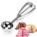 Stainless Steel Ice Cream Scoop Spoon Ice Cream Scoops Stacks Mash Potato Watermelon Spring Handle Spoon Scoop Kitchen Tools. 