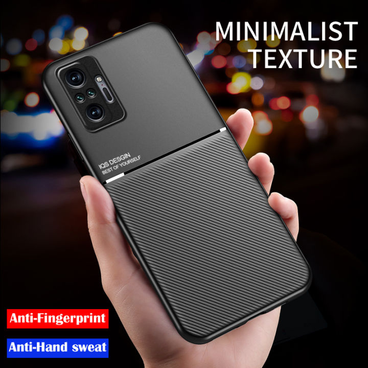 Lenuo%20Case%20For%20Xiaomi%20Redmi%20Note%2010%20Pro%20Casing%20Anti-fall%20Soft%20Non-slip%20Silicone%20Magic%20Grain%20Back%20Cover%20-%20Image%203