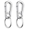 5Pcs Gourd Buckle Keychains Climbing Hook Stainless Steel Car Strong Carabiner Shape Keychain Accessories Metal Key Chain Ring.