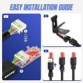AMPCOM Tool free RJ45 connector, No crimp tool less UTP 1000Mbps CAT6 CAT5E Modular PLug for Stranded Solid Lan Ethernet cable. 