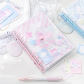 Pvc Envelope Series Girl Heart Star Book Unique 148*192mm Snap Button Diary Book Diy Detachable Notebook for Stationery Enthusiasts Personal Journaling School Or Office Supplies Creative Writing Gift. 