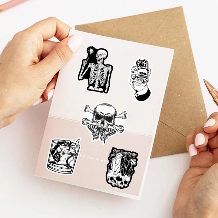 10/30/50PCS%20Black%20White%20Gothic%20Style%20Horror%20Skeleton%20Graffiti%20Stickers%20DIY%20Laptop%20Luggage%20Guitar%20Skateboard%20Car%20Decal%20Kid%20Toy%20F3%20-%20Image%205