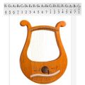 Lyre Harp,19 String Greek Violin,19 String Lyre Unique Patterns.