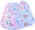 2 Pcs Soft Cotton Bibs for Baby- Multicolor. 