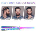 Stainless Steel Hair Comb Butterfly Foldable Comb Practice Beginner Training- Metal Comb Men Oil Hair Styling Accessories Tool. 
