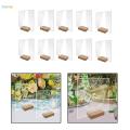 10Pcs Clear Acrylic Place Cards Table Numbers Table Seating Cards DIY Practical Durable for Birthday Reception Centerpiece Dinner Food Signs. 