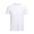 White Synthetic Short Sleeve T-shirt For Men. 