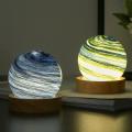 3D Planet Crystal Ball LED Night Light Moon Galaxy USB Night Light Bedroom Bedside Atmosphere Table Decoration Lamp.