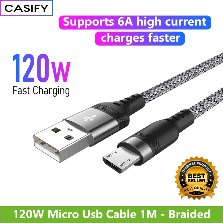 CASIFY%20G1%20120W%206A%20Micro%20Usb%20Cable%20Type%20B%20Cable%20Fast%20Charging%20Cabe%20Micro%20USB%20120W%20Cable%20Data%20Cable%20Metal%20Type%20B%20Cable%20Nylon%20Braided%20Type%20B%20Cable%20120W%201M%20-%20Image%202