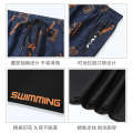 Swimming suit for men, professional anti awkwardness, oversized loose double layer swimming pants, sun protection, hot spring, full body men's swimsuit set.