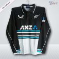 New Zealand Full Sleeve Polo Premium Cricket Jersey For Men - Long Sleeve Collar polo - New Zealand Cricket Jersey 2026. 