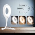 Smart Voice Control LED Light for Laptop Night Light USB  Artificial Intelligent Lamp with 3 Color 16 LED Light | 360˚ Adjustable | Brightness Control | Suitable for Book Reading, Work. 