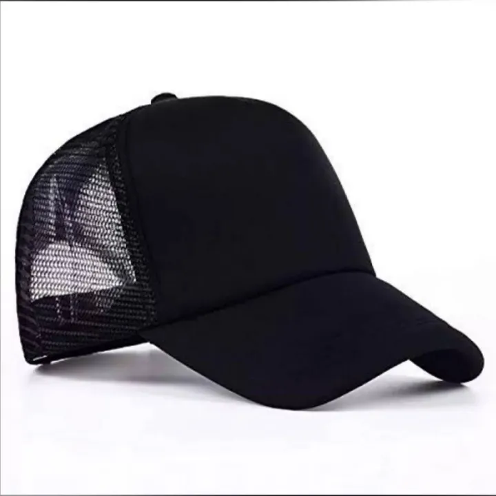 Premium%20Quality%20Black%20Half%20Foam%20Net%20Styles%20Cap%20For%20Men%20-%20Image%202