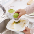 Dishwasher Soap Dispensing Palm Brush With Storage(Dhaka Shopping zone).