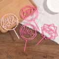 1Pc Acrylic Hand writing Happy Birthday Cake Topper Dessert Party Decor Gift. 