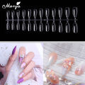 Monja 1Piece Full Cover Extension Acrylic False Nail Tips 5 Styles Transparent French Nail Tip Manicure Tool. 