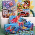 Halloween New Children 60 Pieces Wooden Puzzle Kids Cartoon Animal Vehicle Wood Toy Jigsaw Baby Early Educational for Birthday Gift ToysDolls Accessories.