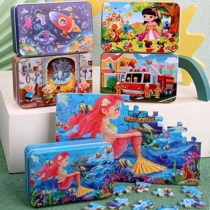 Halloween%20New%20Children%2060%20Pieces%20Wooden%20Puzzle%20Kids%20Cartoon%20Animal%20Vehicle%20Wood%20Toy%20Jigsaw%20Baby%20Early%20Educational%20for%20Birthday%20Gift%20ToysDolls%20Accessories%20-%20Image%202