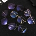 Vintage New Square Metal Frame Glasses Women Fashion Optical Myopia Blocking Eyewear Popular Reading Anti-blue Light Eyeglasses.