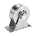 2-Pack V-Type Stainless Steel Pulley Block Mute Bearings Groove Sliding Roller Track Wheel.