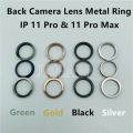 Apple iPhone 11pro/11 pro max (Gold) WSKEN Metal Ring Tempered Glass Camera Lens Protector for Guard Your Camera with Style. 