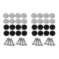 16 Pcs 14mm Dia Stainless Steel Decorative Mirror Screw Cap Nails.