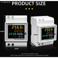 6-in-1 Digital Smart Energy Meter 100A AC LCD Display Voltage, Current, Power Factor, Frequency, Active Power, kWh DIN Rail Electric Meter. 
