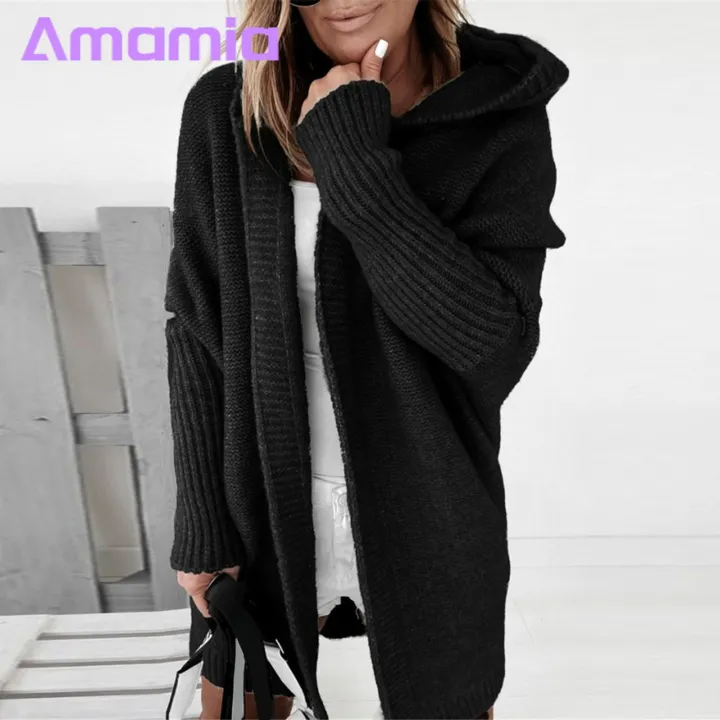 Women%20Jket%20Stylish%20Hooded%20Sweater%20Coat%20for%20Women%20Long%20Sleeve%20Knit%20Cardigan%20with%20Ribbed%20Cuffs%20Open%20Front%20Solid%20Colord-length%20Outerwear%20Women%20Knitted%20Cardigan%20Jket%20-%20Image%205