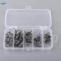 1 Set Fishing Hooks Durable Sea Fish Hook Kit Black S. 