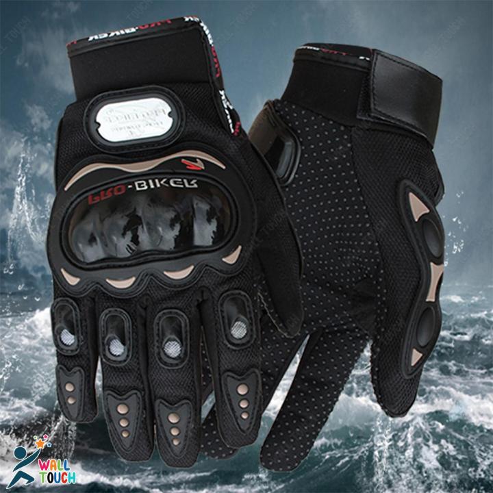 PROBIKER- Moto sports gear Motorcycle Racing Synthetic Leather FULL Finger Gloves With Protection Bike Safety For BIKER