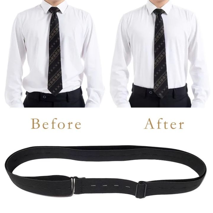 Men's Shirt Holders, Trouser Belts, Invisible Elastic Belt, Men's Shirt Stays, Elastic Jumper Band, Invisible Women's Belt with Flat Buckle, Non-Slip, Adjustable
